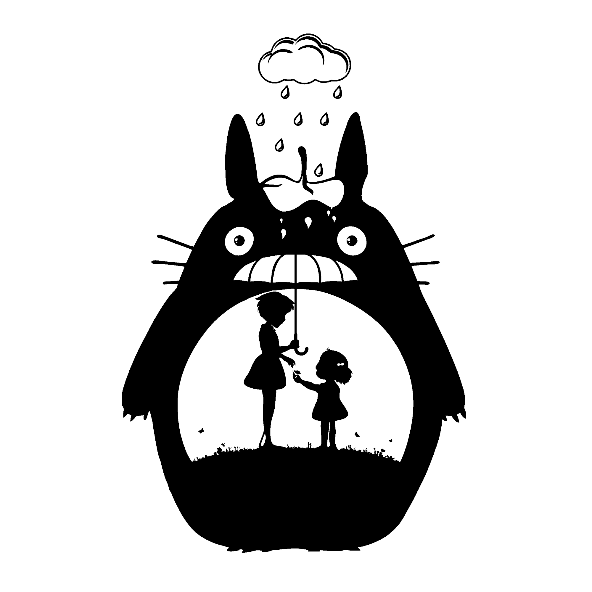 Totoro im Regen